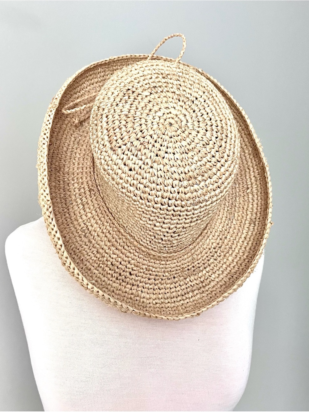 Scala “ Destin” Woven Straw Sun Hat in Natural Beige - Picture 5 of 7